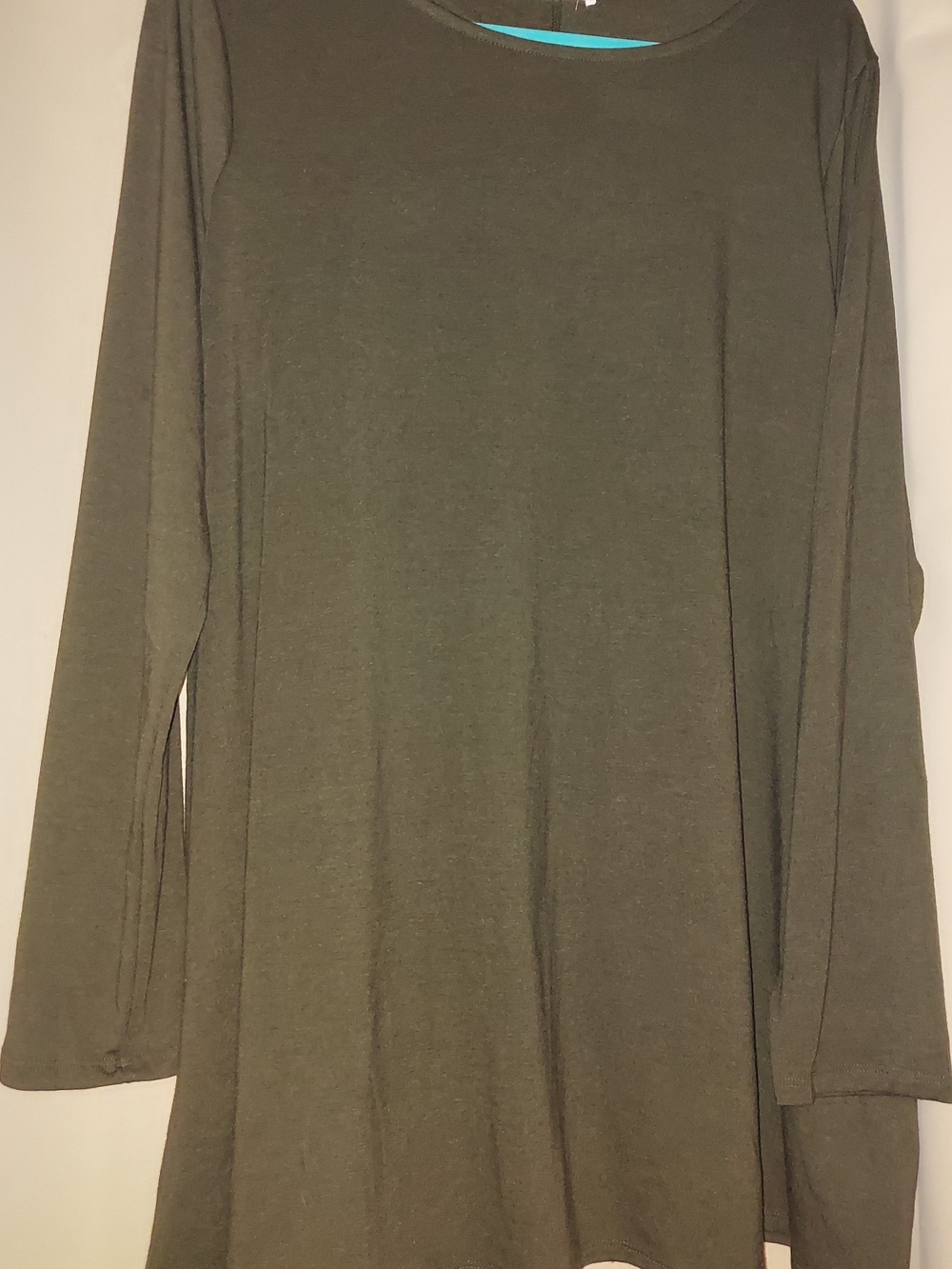 Olive Green Long Sleeve Tunic Top